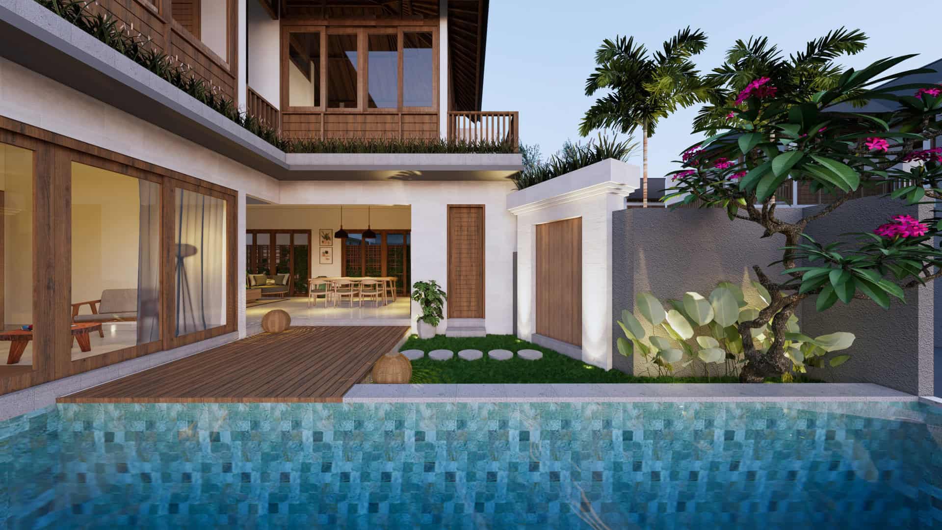 WALKING DISTANCE TO THE BEACH 2/3  BEDROOM VILLA FOR SALE LEASEHOLD IN SANUR BE-1248 